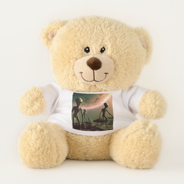 SF Gray Aliens on Alien Planet (2) Teddy Bear (Front)