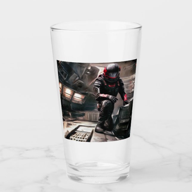 SF Hero Aboard Spaceship 3 Glass (Front)