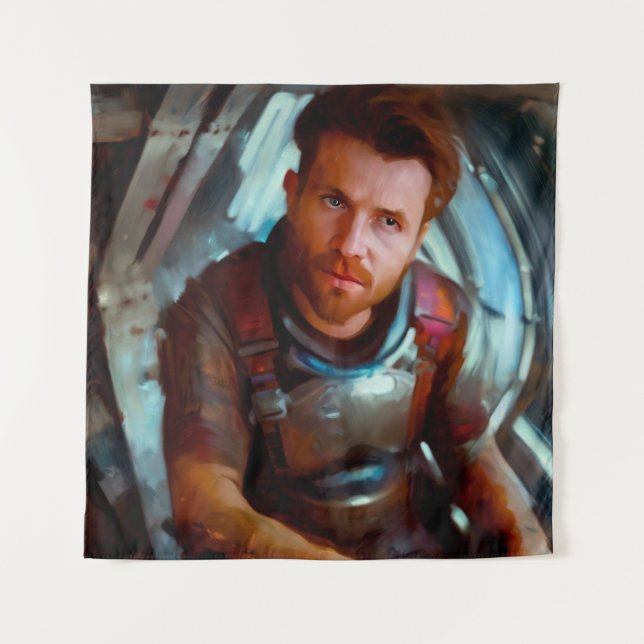 SF Hero Aboard Spaceship 4 Tapestry (Front)