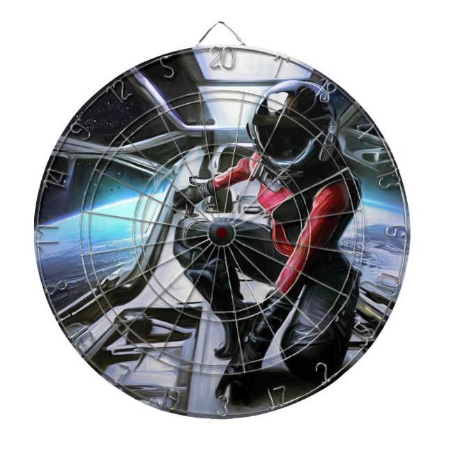 SF Hero In Spaceship (2) Dart Board (Front)