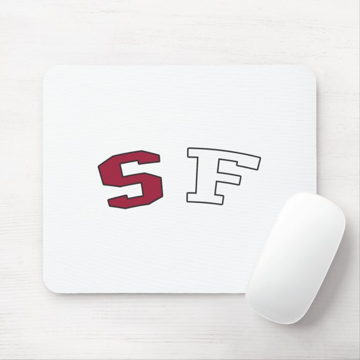 SF in California State Flag Colors Mousepad