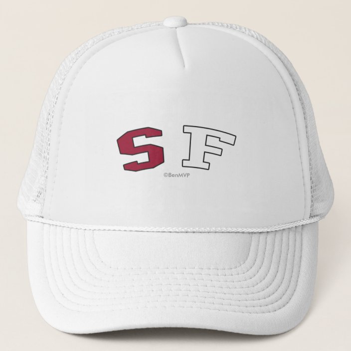 SF in California State Flag Colors Trucker Hat