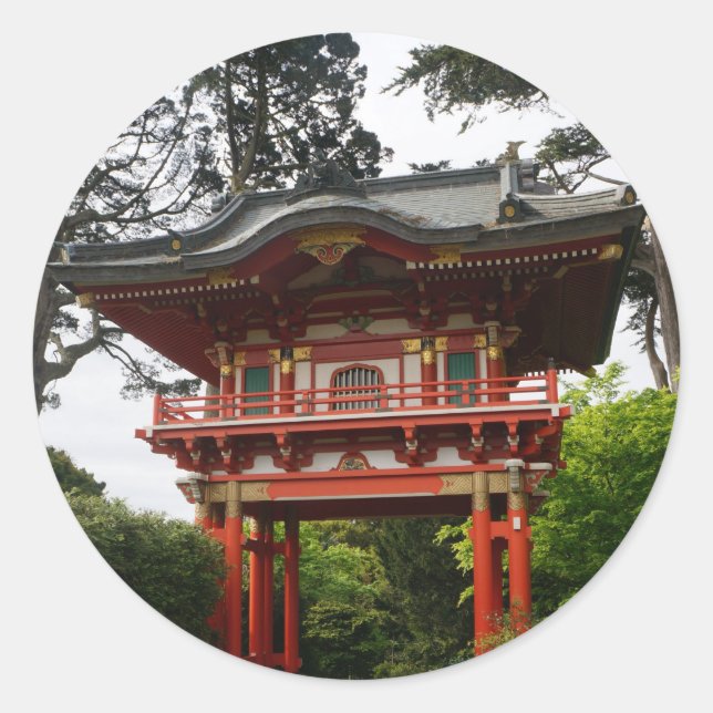 SF Japanese Tea Garden Temple Gate #2 Stickers (Front)