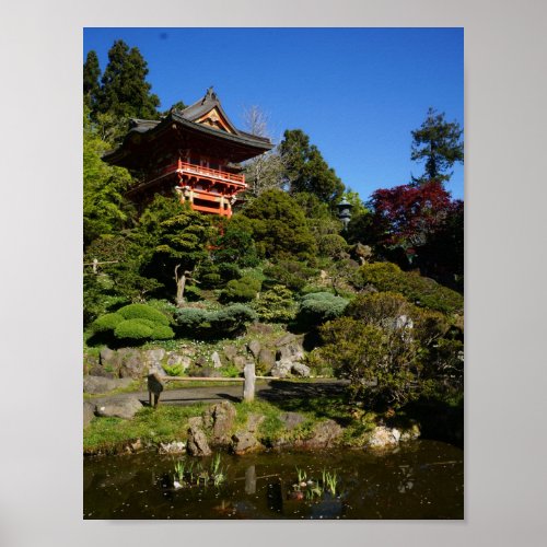 SF Japanese Tea Garden Temple Gate Poster