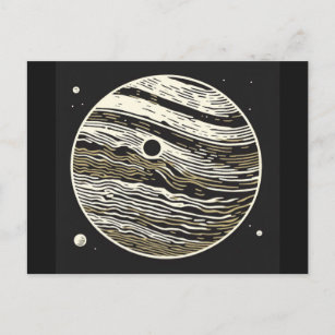 SF Jupiter Woodcut 1 Postcard