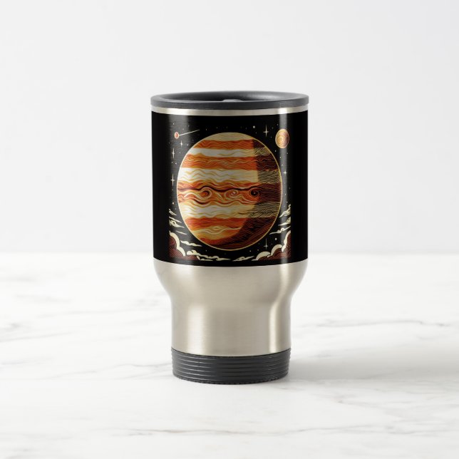 SF Jupiter Woodcut 3 Travel Mug (Center)