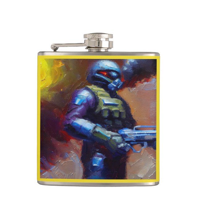 SF - Military Hero 4 Flask (Front)