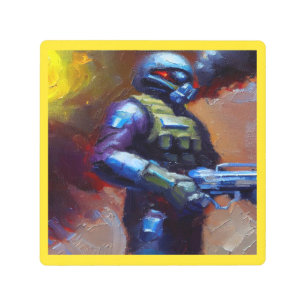 SF - Military Hero 4 Metal Print