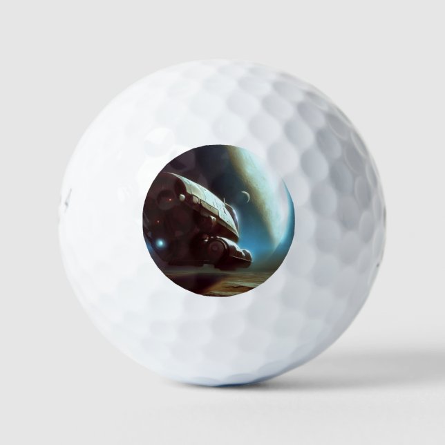 SF Orbiting Spaceship (1) Golf Balls (Front)