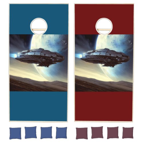 SF Orbiting Spaceship 2 Cornhole Set