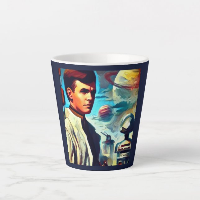 SF Pulp Magazine Cover Style 2 Latte Mug (Front)