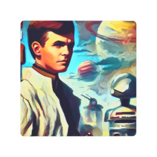 SF Pulp Magazine Cover Style 2 Metal Print
