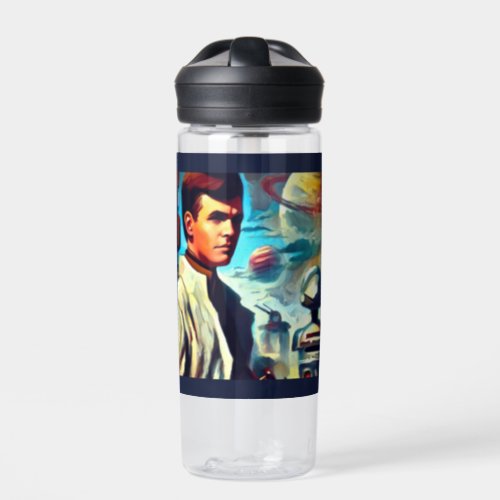 SF Pulp Magazine Cover Style 2 Water Bottle