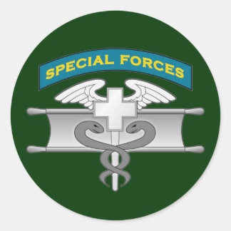 SF Q-tab and Expert Medic badge - EIB Classic Round Sticker