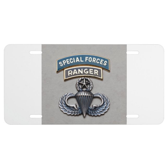 SF Ranger Master Airborne License Plate (Front)