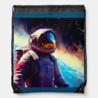 SF Space Hero 1 Drawstring Bag