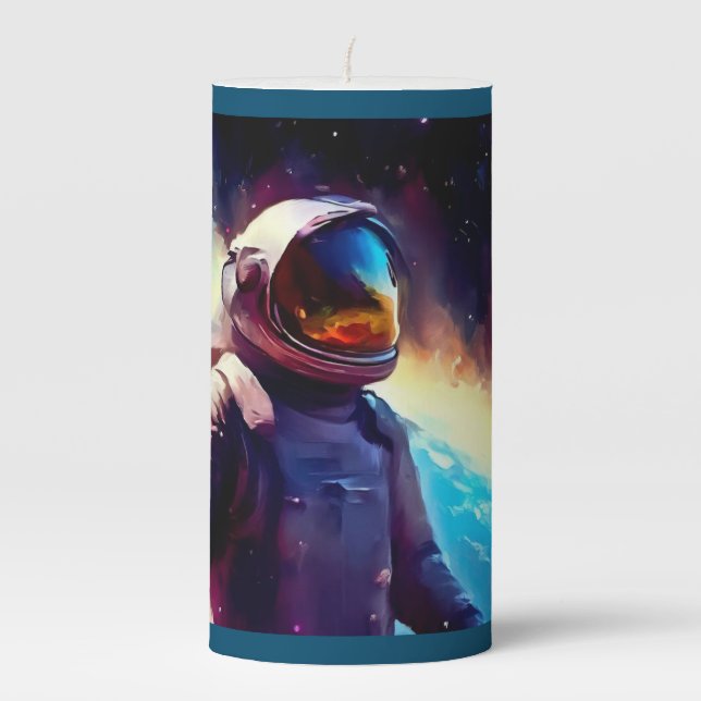 SF Space Hero 1 Pillar Candle (Front)