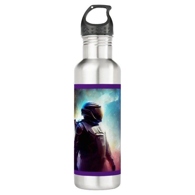 SF Space Hero 3 Stainless Steel Water Bottle (Front)