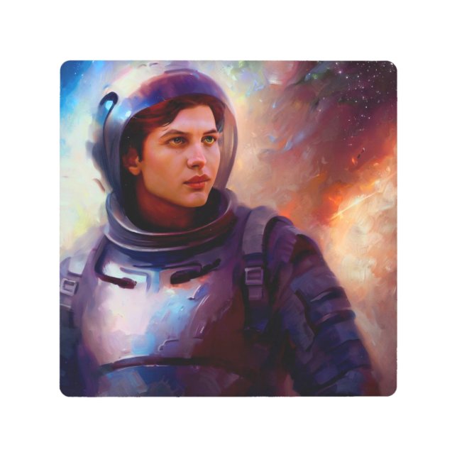 SF Space Hero 4 Metal Print (Front)