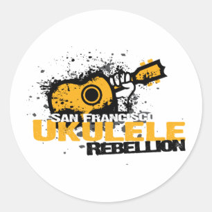 sf Ukulele Logo Classic Round Sticker