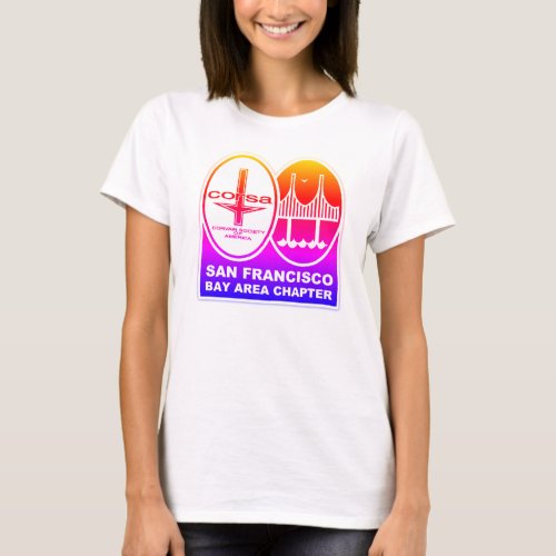 SFBA CORSA Ladies shirt rainbow logo