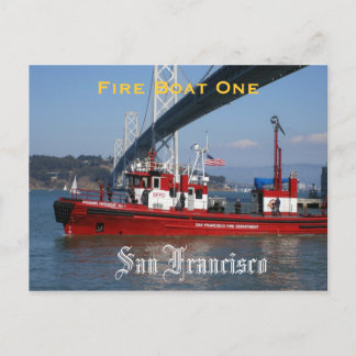 SFFD - Fire Boat One Postcard