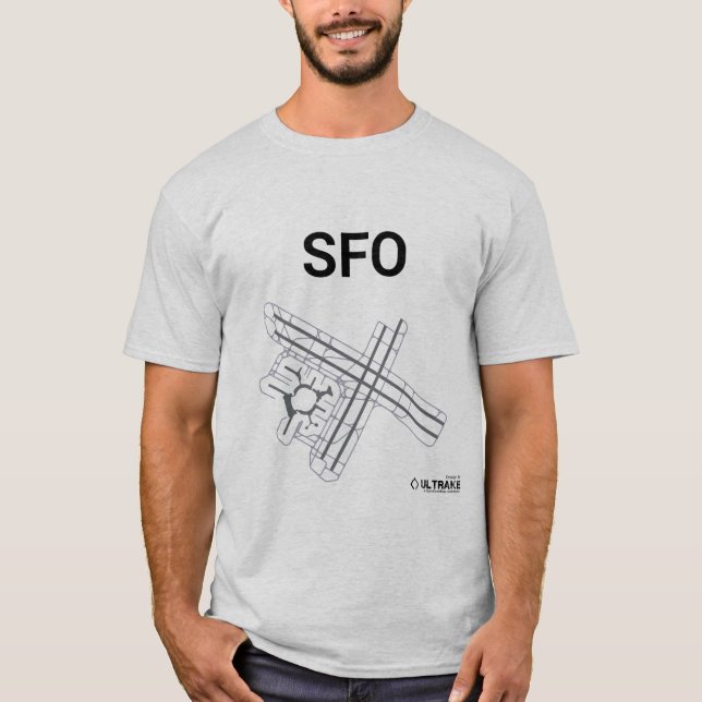 SFO Airport Layout T-Shirt (Front)