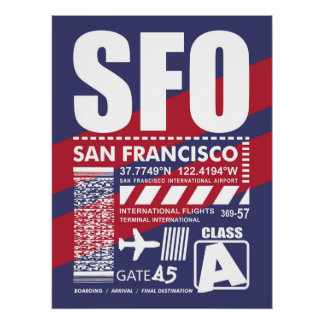 SFO San Francisco Airport Poster