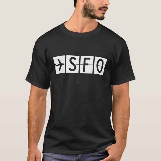 SFO San Francisco California Airport T-Shirt (Front)