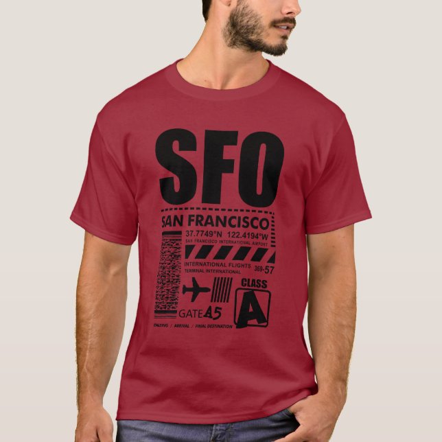 SFO San Francisco International Airport T-Shirt (Front)