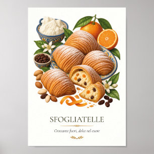 Sfogliatelle – Vintage Italian Dessert Poster