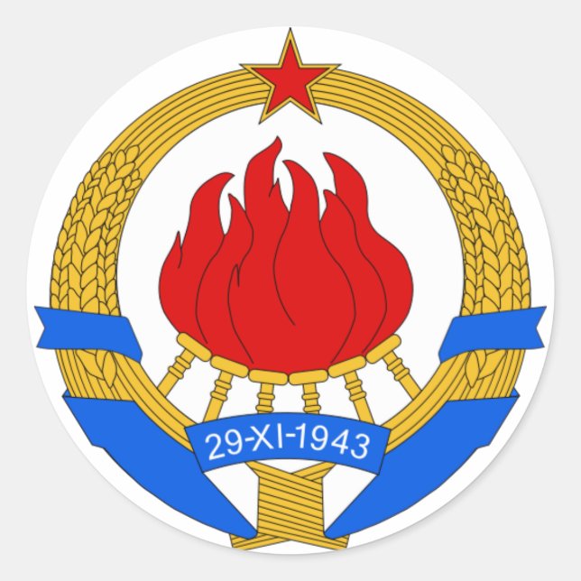 SFRJ CLASSIC ROUND STICKER (Front)