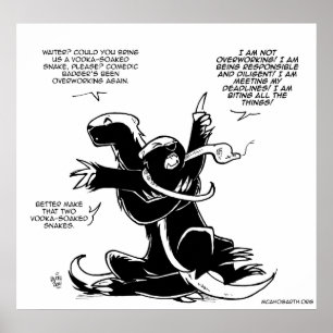 SFWA Honey Badgers: Overworking Poster