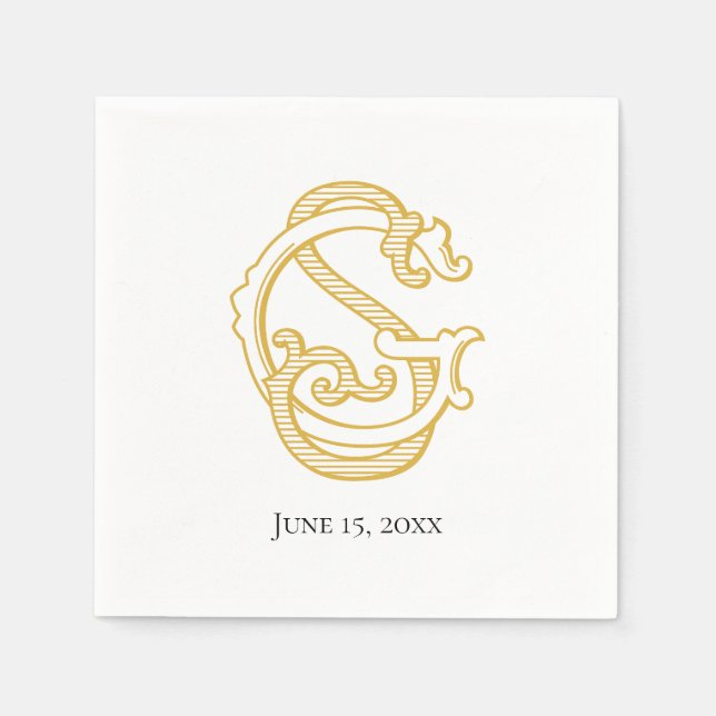 SG Monogram or GS Monogram Napkins (Front)