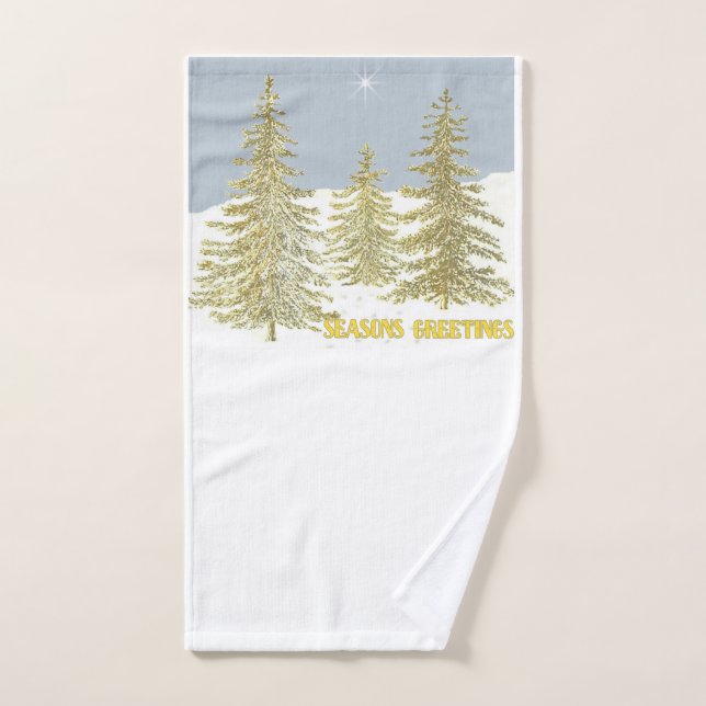 SG- Trees & Star Bath Towel Set (Hand Towel)