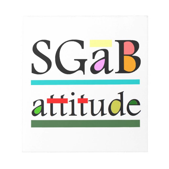 Sgab attitude notepad (Front)