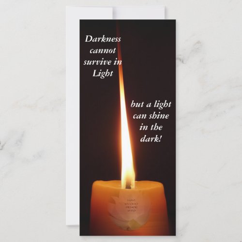 SGI Buddhist Bookmark with Lotus Candle and NMRK