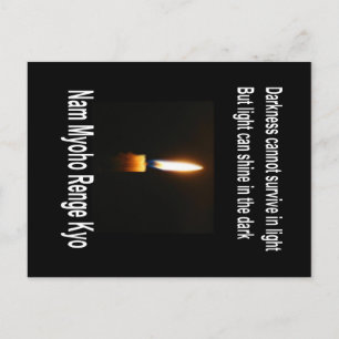 SGI Buddhist Encouraging Postcard - Light and Dark