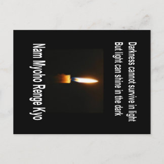 SGI Buddhist Encouraging Postcard - Light and Dark