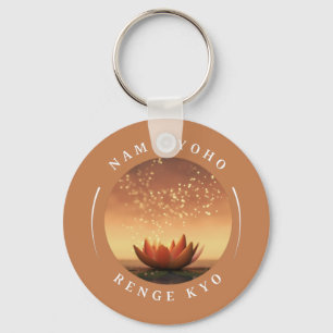 SGI Buddhist Key Chain Lotus "Nam Myoho Renge Kyo"