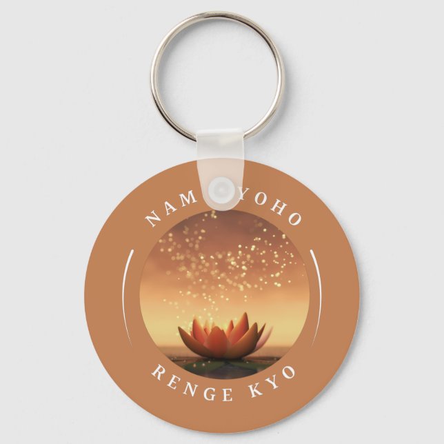 SGI Buddhist Key Chain Lotus "Nam Myoho Renge Kyo" (Front)