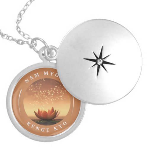 SGI Buddhist Locket Necklace with NMRK