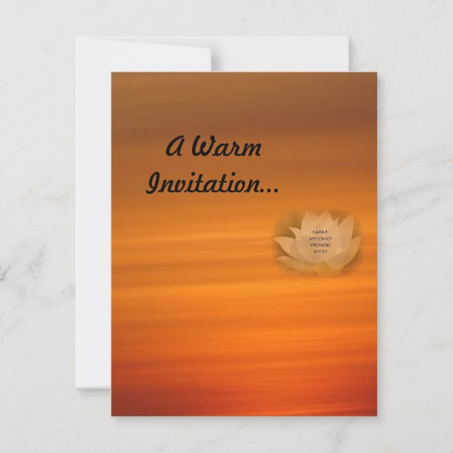 SGI Buddhist Personalized Invitation (Front)
