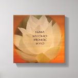 Sgi Buddhist Poster - Lotus &quot;nam Myoho Renge Kyo&quot; Canvas Print at Zazzle