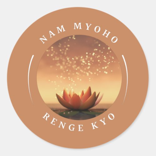SGI Buddhist Stickers with Lotus Design and NMRK