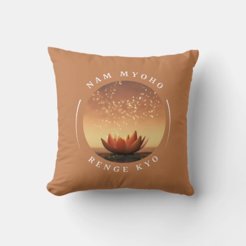 SGI Buddhist Throw Pillow _ Nam Myoho Renge Kyo