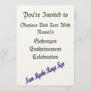 SGI Gohonzon Enshrinement Invitation Template