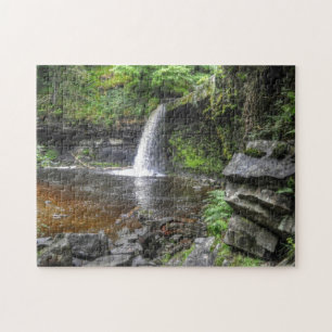 Sgwd Gwladys at Pontneddfechan Waterfalls, Wales Jigsaw Puzzle