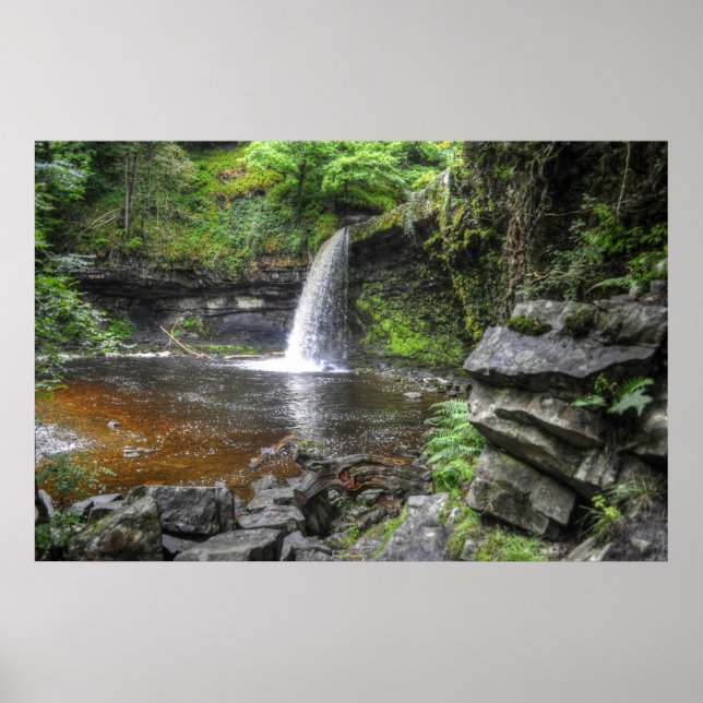 Sgwd Gwladys at Pontneddfechan Waterfalls, Wales Poster (Front)
