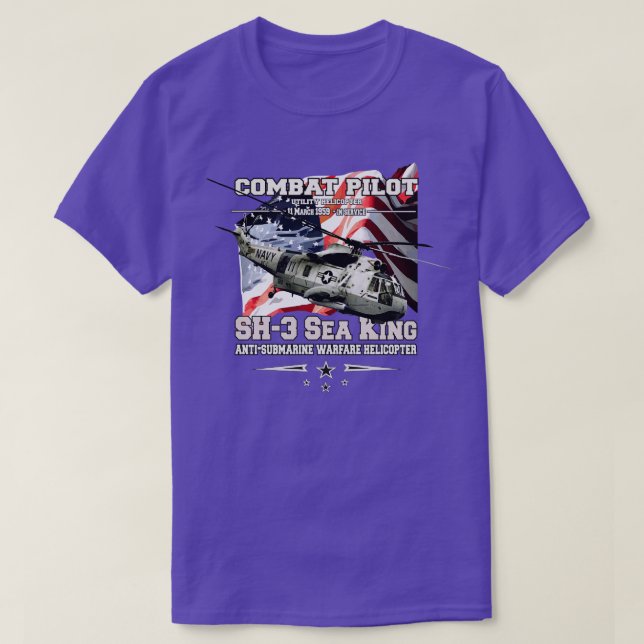 SH3 Sea King submarine helicopter T-Shirt (Design Front)